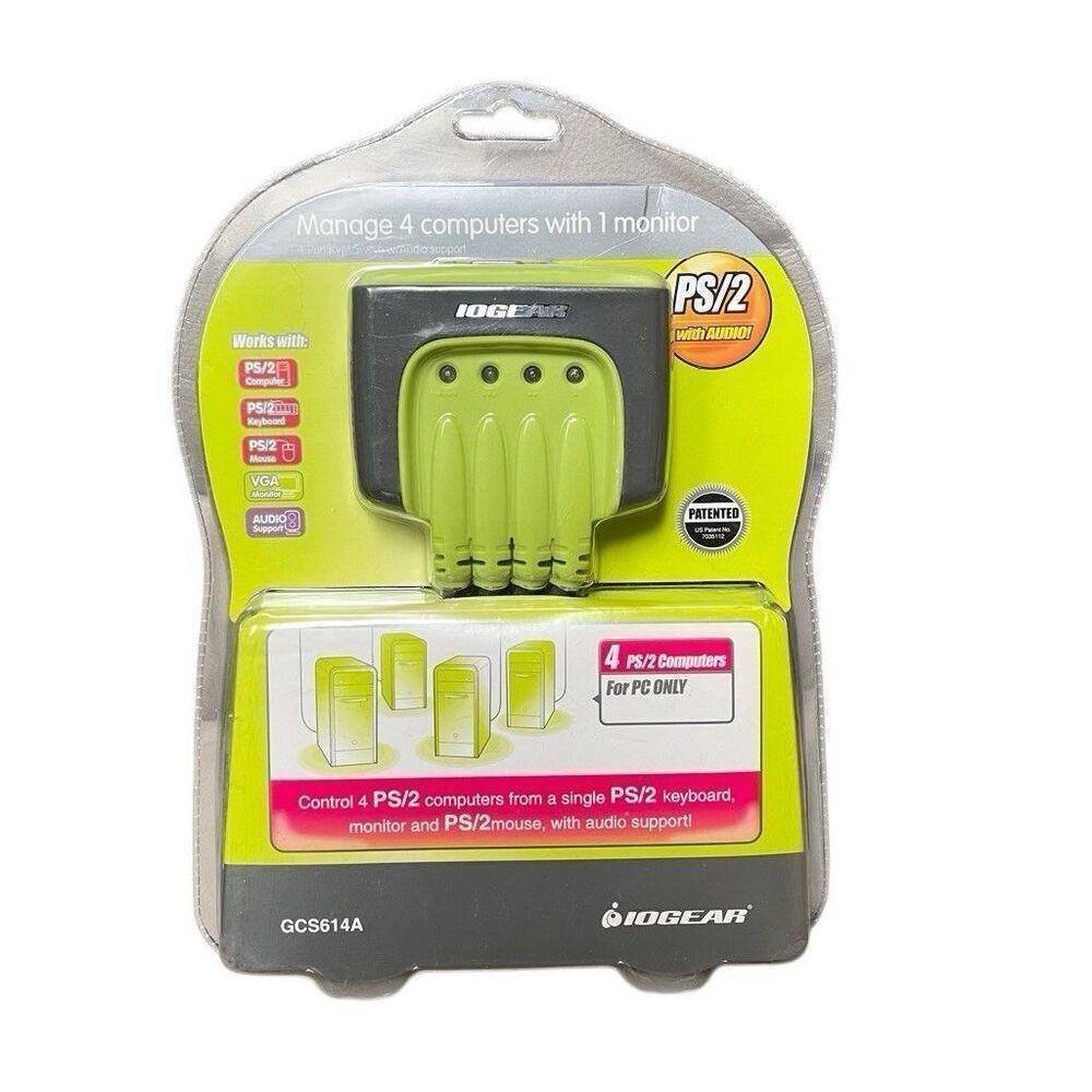 IOGear Model GCS614A Control 4 PS/2 Manager New Old‎ Stock